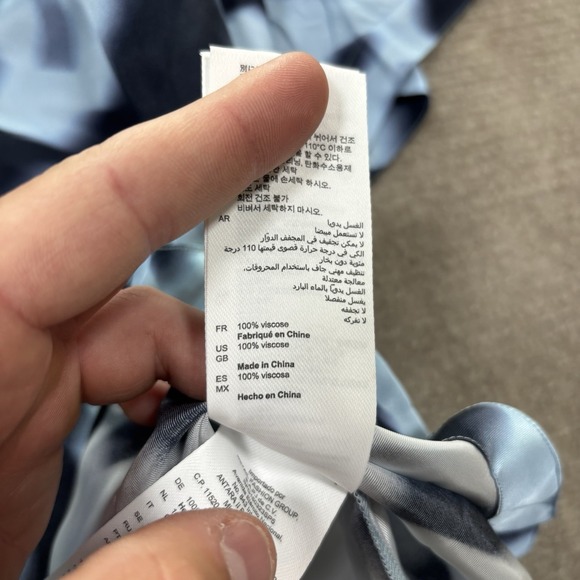 Sandro Blurry Flower Print Short Sleeve Button Up Shirt Men's Size Large NWT - Picture 6 of 9